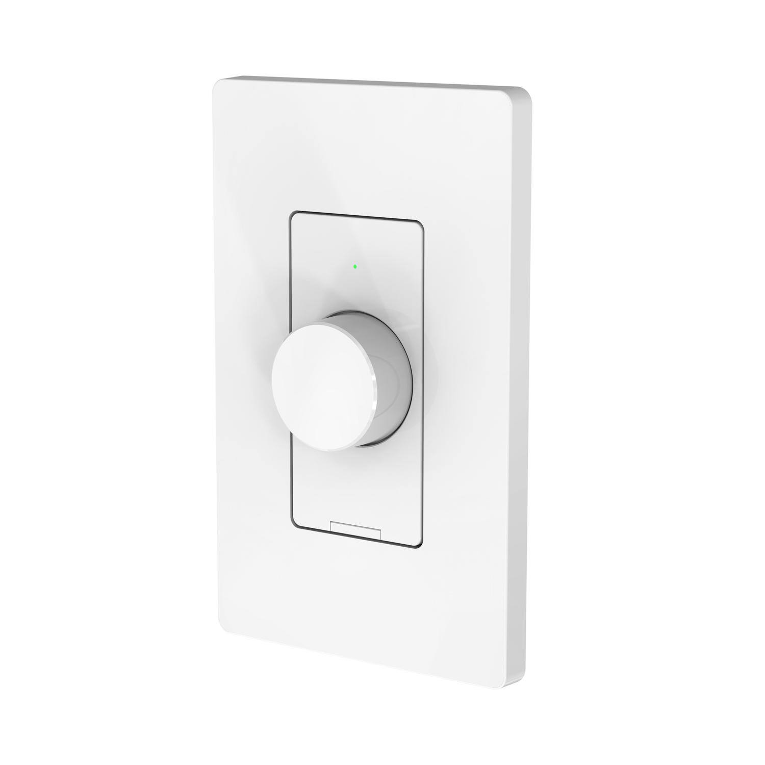 Left. FEIT ELECTRIC - Feit White Rotary Smart Enabled Dimmer Switch 1 pk - White.