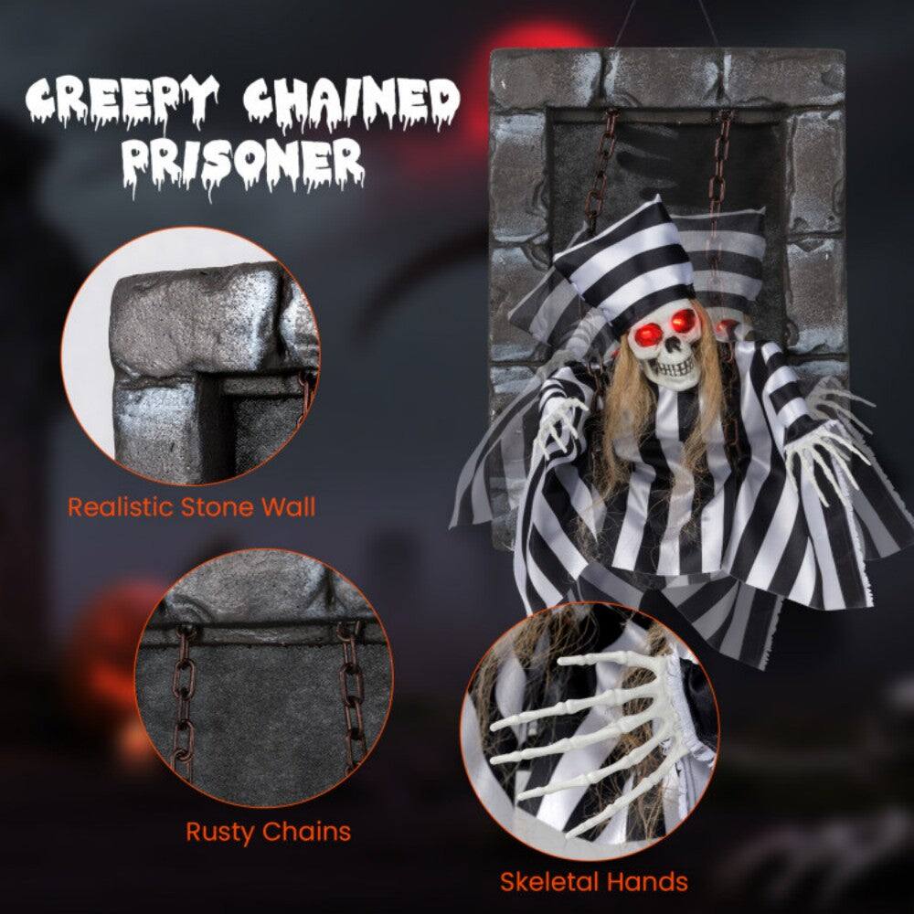 CREEPY CHAINED PRISONER

- Realistic Stone Wall
- Rusty Chains
- Skeletal Hands