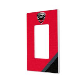 Keyscaper - D.C. United Diagonal Stripe Design Single Rocker Lightswitch Plate - Multicolor