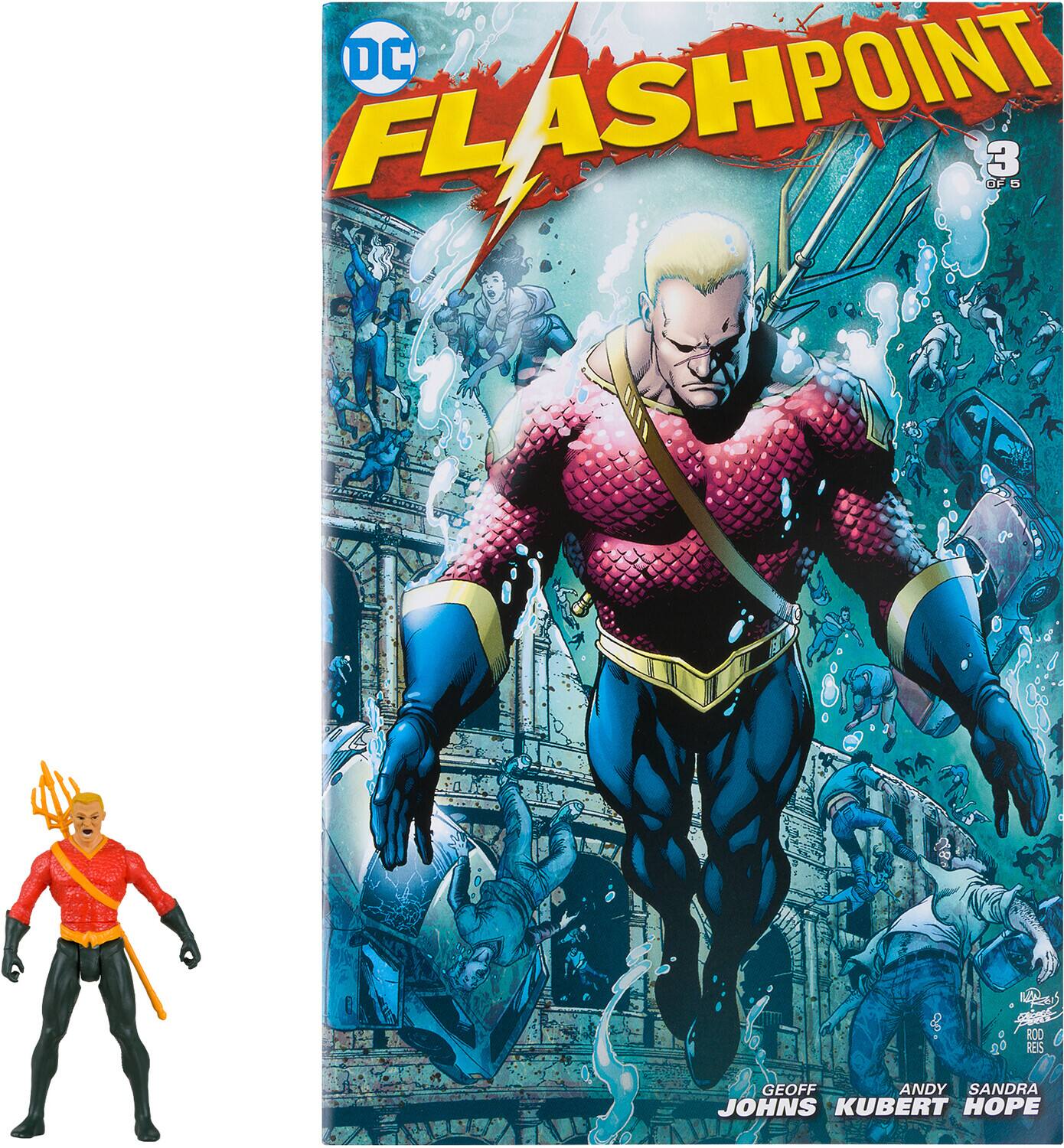 DC Comics -Flashpoint - Page Punchers - 3" Aquaman Figure with Comic - COLLECTIBLES