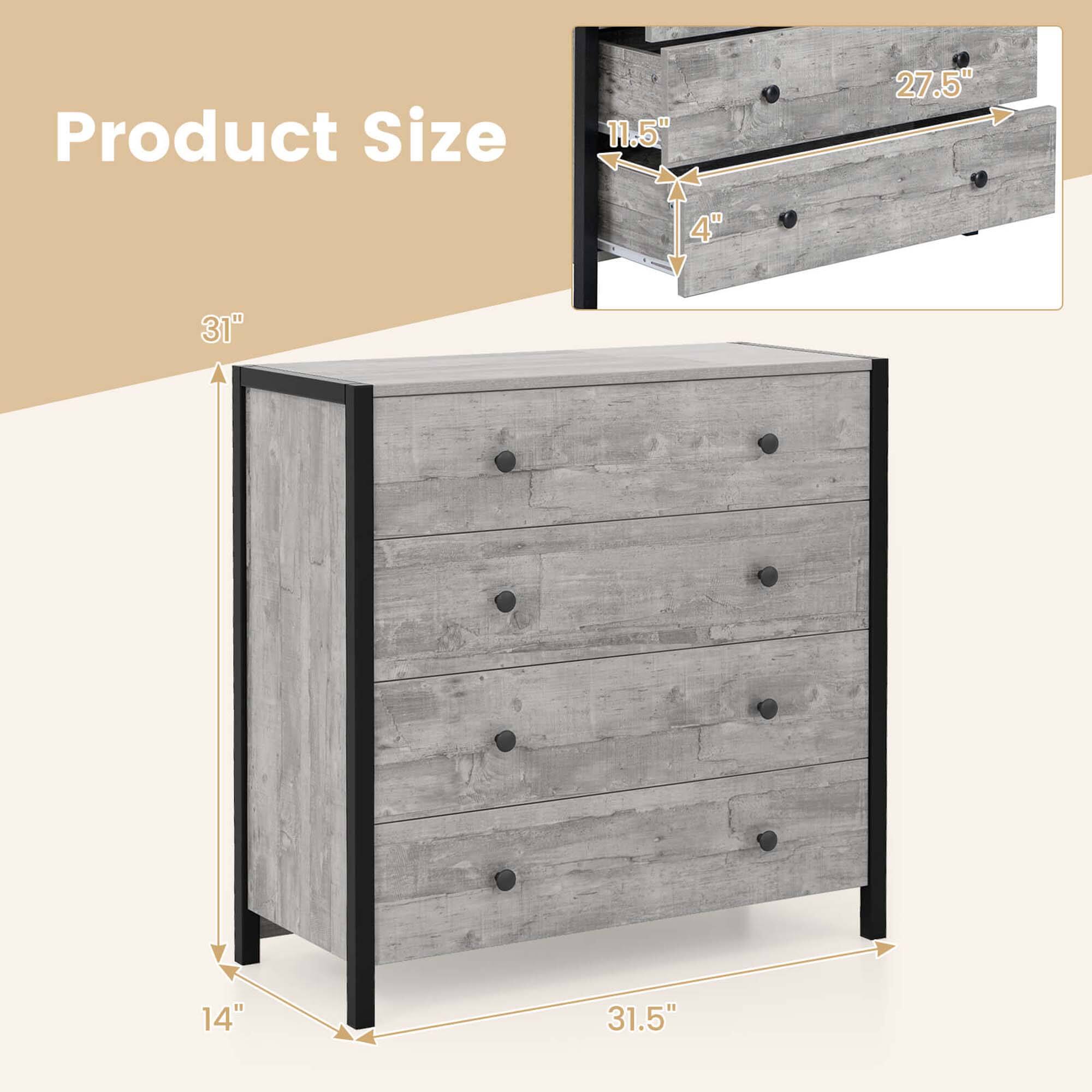 Product Size 11.5", 27.5", 4", 14", 31.5"