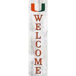 Fan Creations - Miami Hurricanes 48'' Welcome Leaner - Multicolor