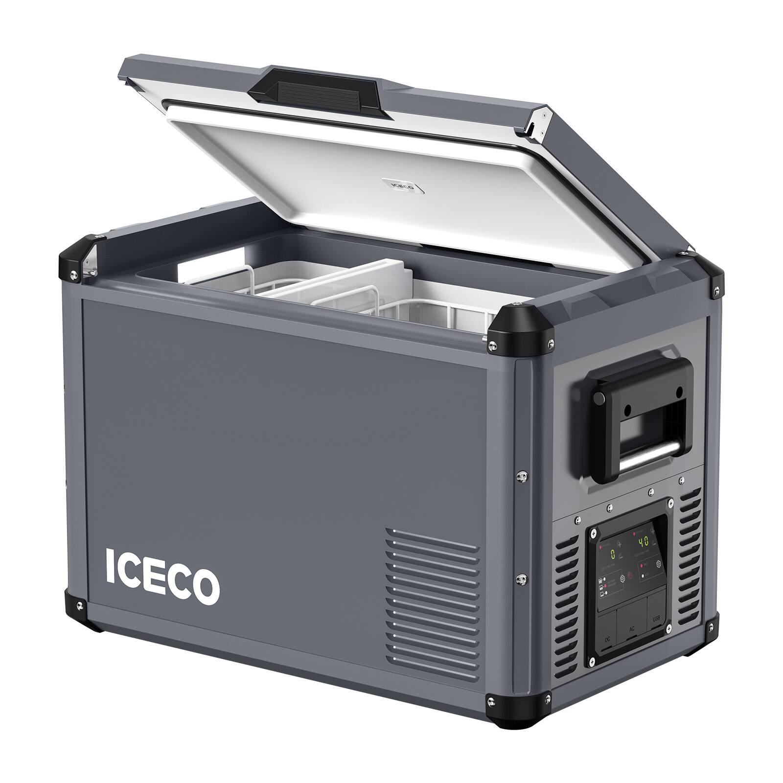 Back. ICECO - VL45 Pro Dual Zone 45QT Portable Cooler Grey - Grey.