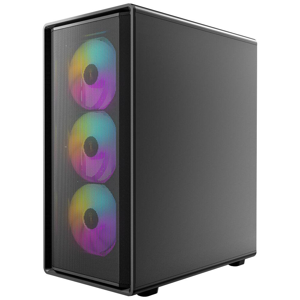 Back. Antec - P6 Neo ARGB, 4 PWM ARGB Fans Included, 240 mm Top Radiator Support, Type-C 3.2 Gen 2 Mid-Tower ATX PC Case - Black.