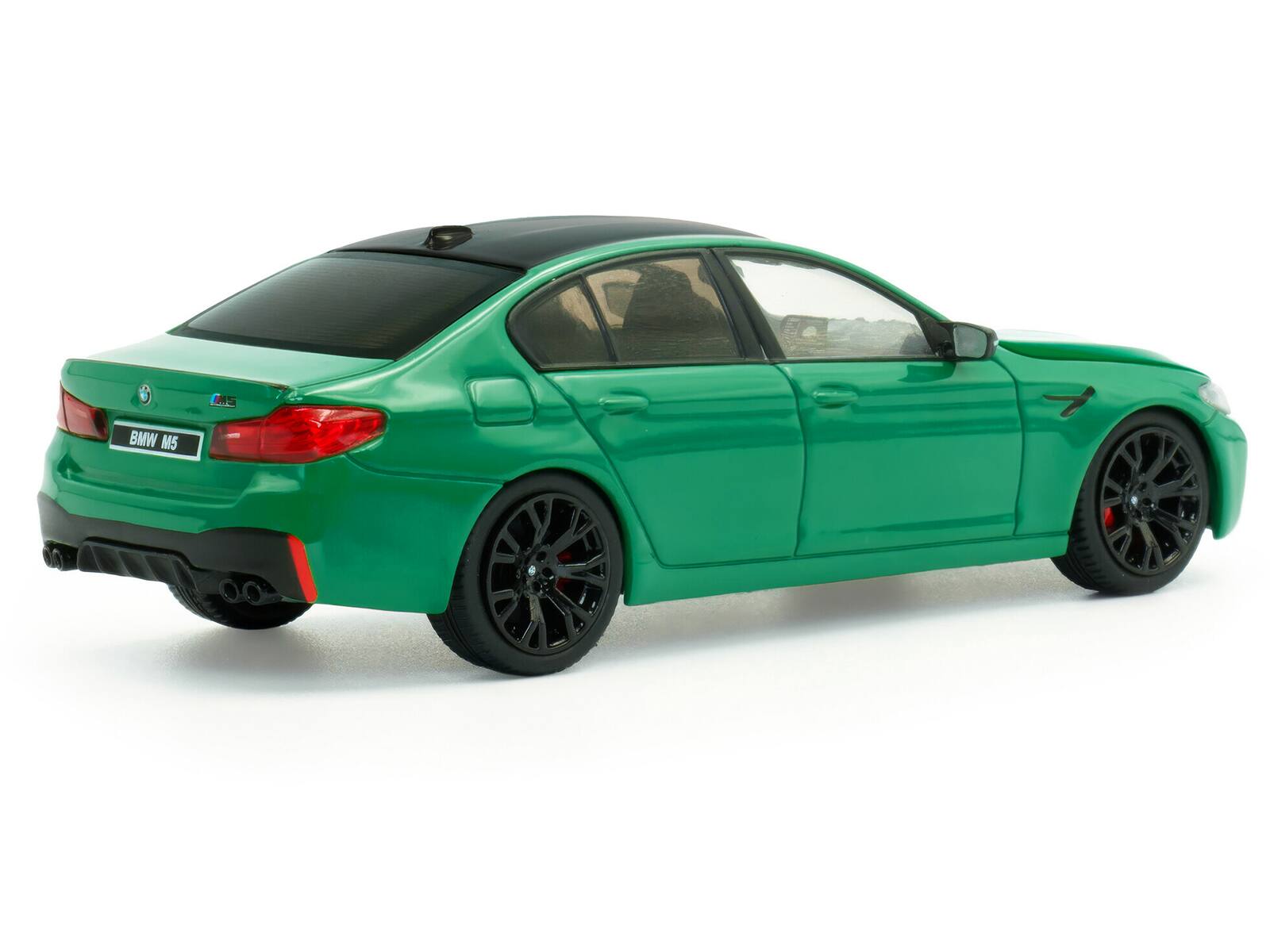 Alt View 2. Solido - 2022 BMW M5 Competition Signal Green with Black Top 1/43 Diecast Model Car by Solido.