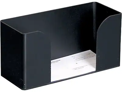 Front. CONTROLTEK - CONTROLTEK Form Holder, 1 Compartment, Black (500078) - Black.