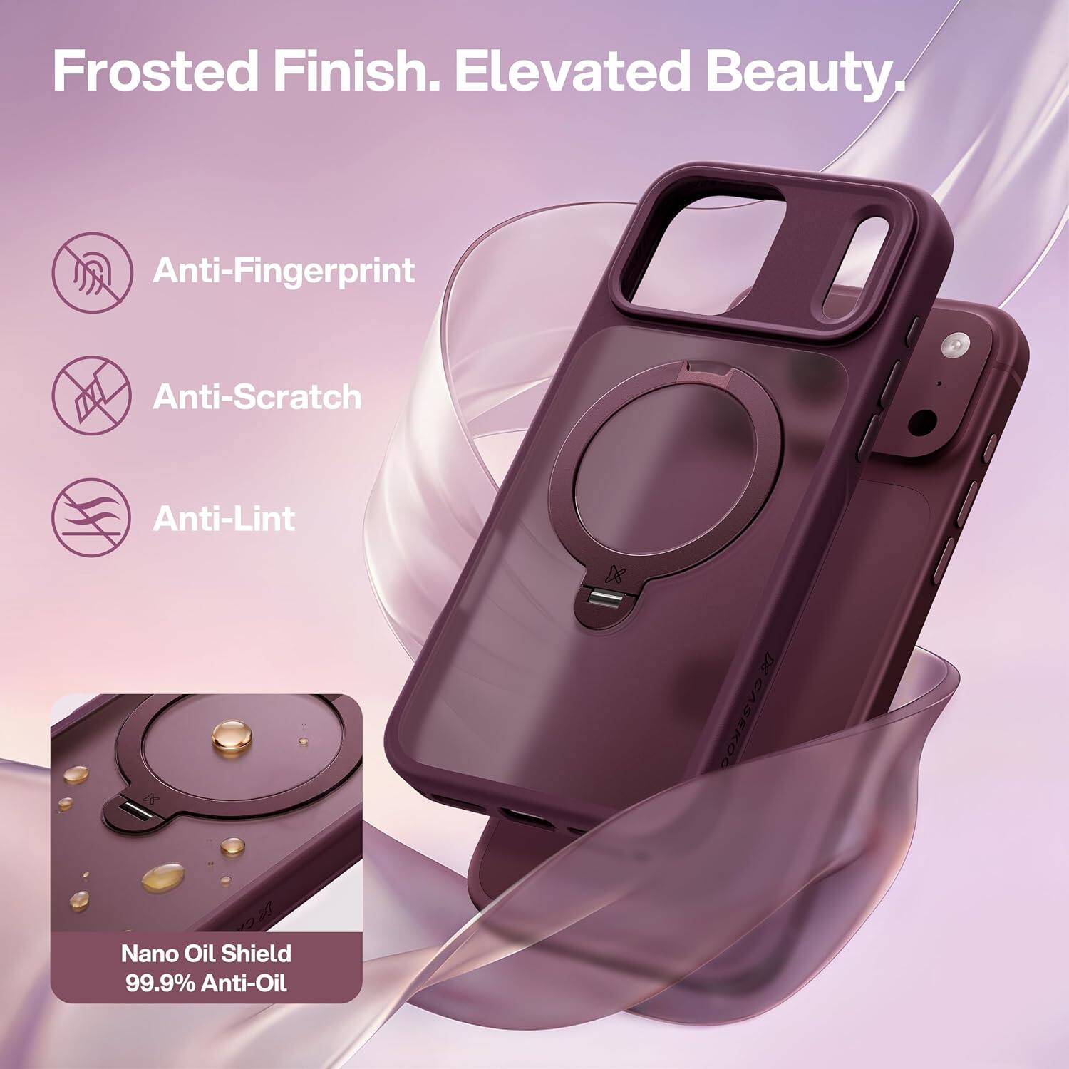 Frosted Finish. Elevated Beauty.

Anti-Fingerprint  
Anti-Scratch  
Anti-Lint  

Nano Oil Shield 99.9% Anti-Oil