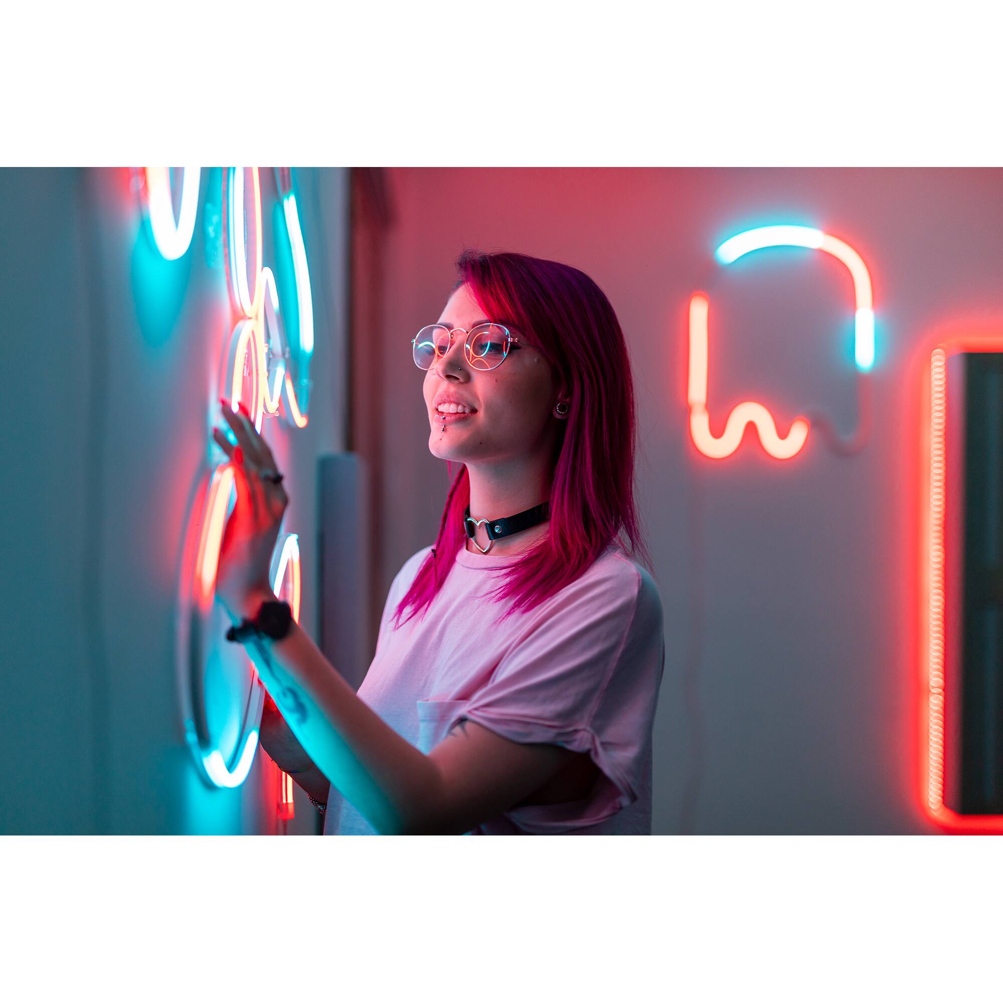 Alt View 17. Twinkly - Smart Light Tube-Flex 200 RGB LED Gen II - White.