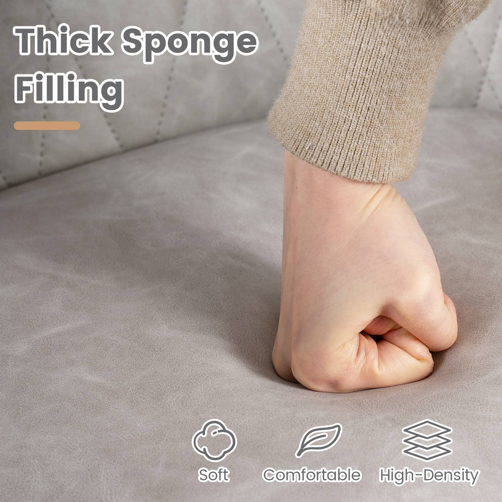 Thick Sponge Filling  
Soft Comfortable High-Density