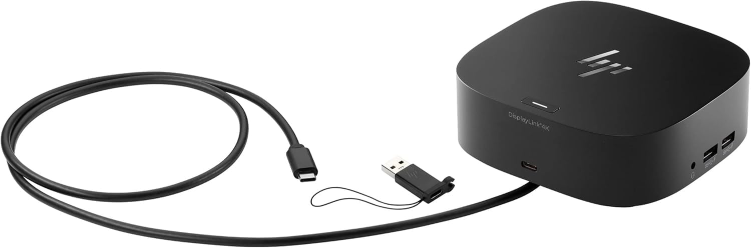 Left. HP - HP USB-C/A Universal Dock G2 - for Notebook - 100 W/Bundle with DKZ Hub.