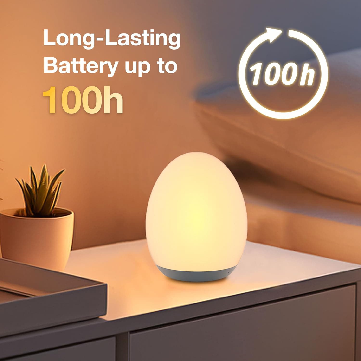 Long-Lasting Battery up to 100h