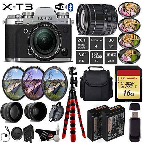 X-T3 Wi-Fi FUJIFILM ET-X ASPHERICAL NONIENS LENS SUPER SIO EBC  
26.1 MP Processor  
30 fps  
4 fps  
3.0" LCD  
12800 ISO  
UHD 4K60  
1600x1200  
Video  
R95 W60MB/s  
16GB