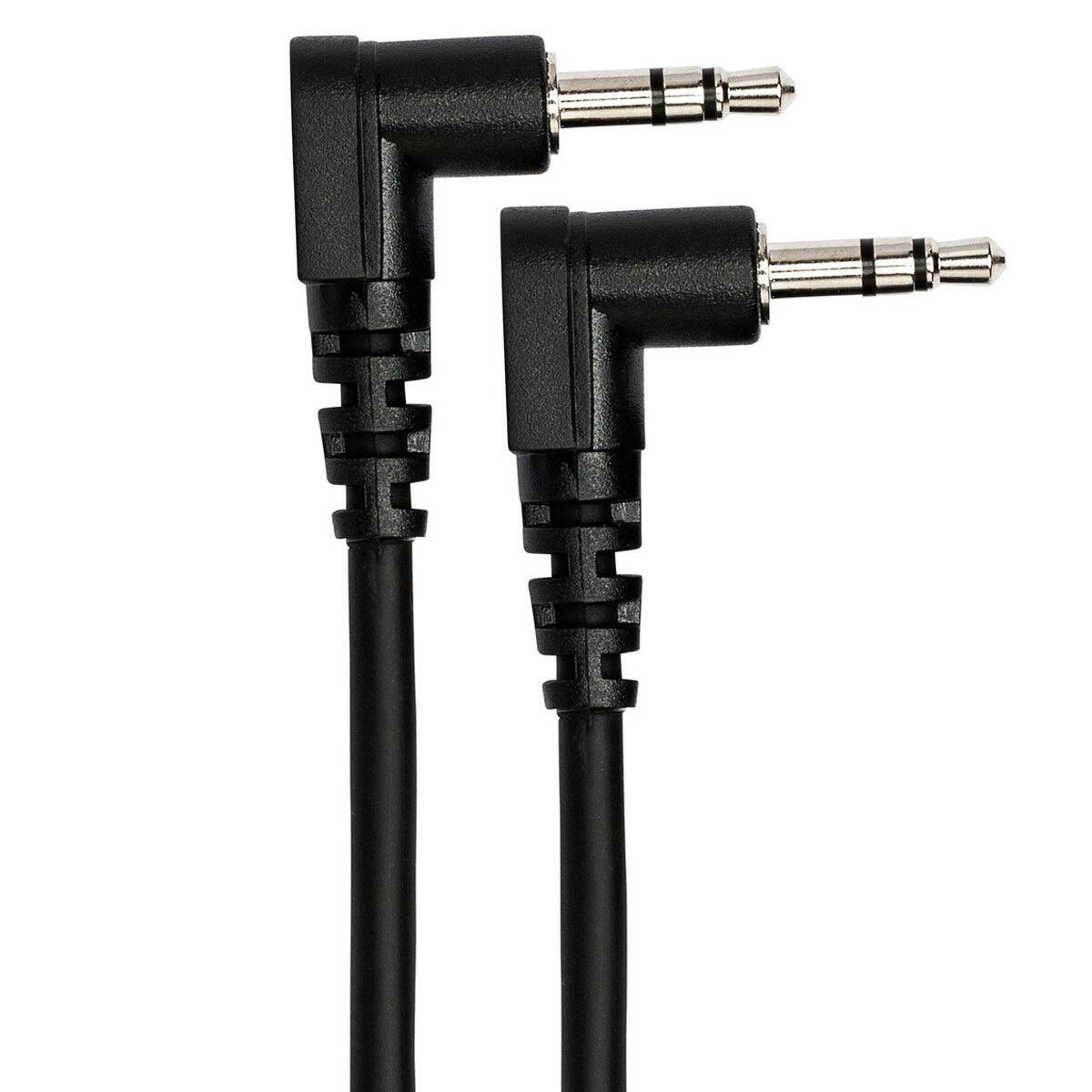 Alt View 5. Hosa Technology - Hosa Technology 2x 8" Stereo Mini Angled Male to Stereo Mini Angled Male 3.5mm TRS RA Cable.