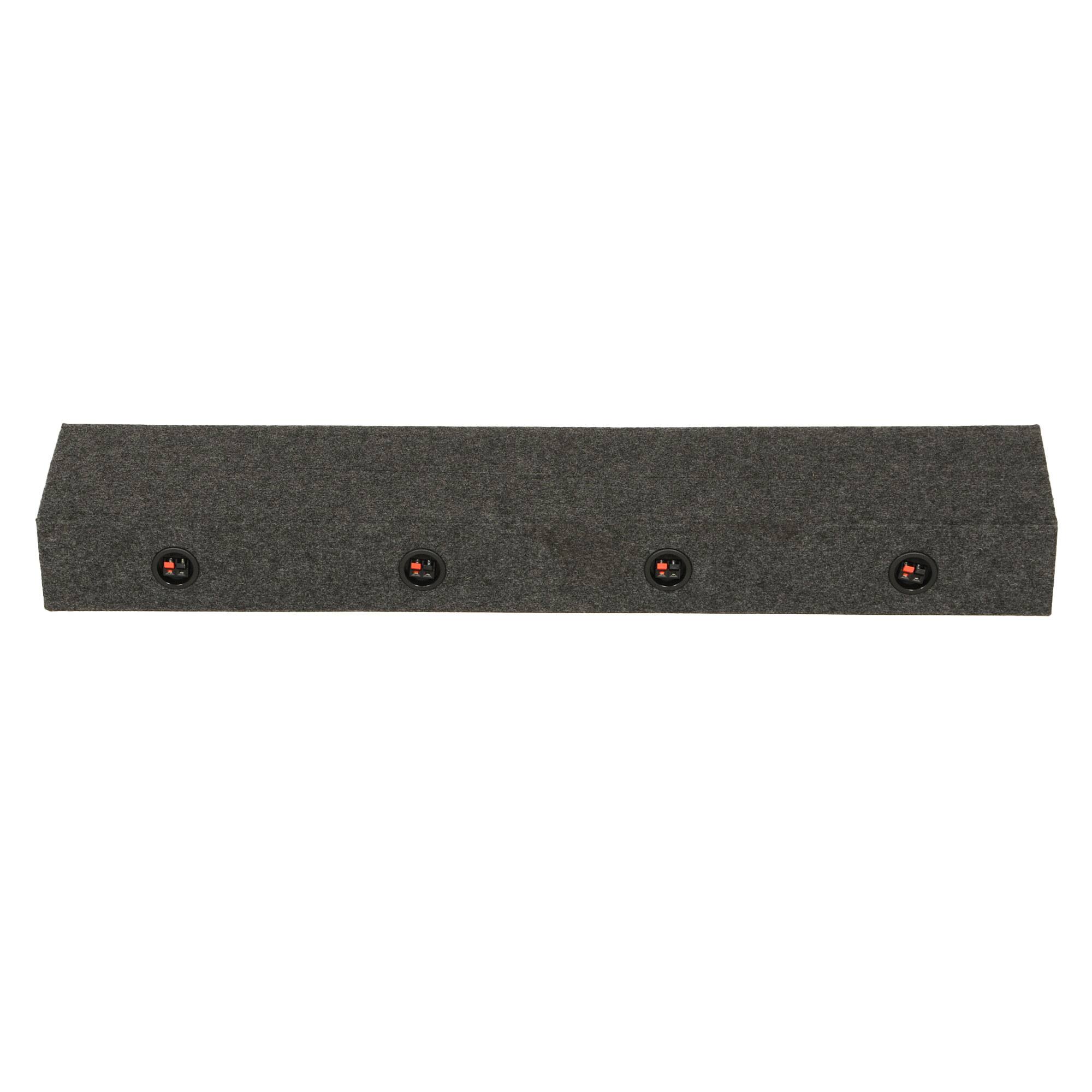 Alt View 3. QPower - Q Power Quad 6x9 Wedge Speaker Box, 4-Hole Sealed Enclosure with Charcoal Carpet - CHARCOAL GREY.