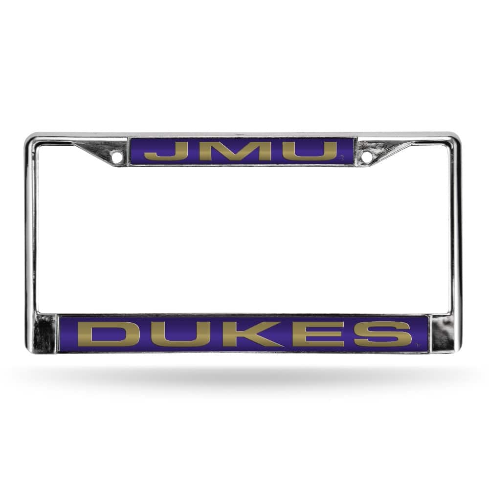 Rico Industries - James-Madison Duke's Chrome Metal License Plate Frame Holder - Multi