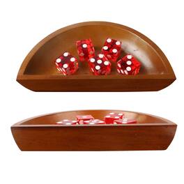 GSE Games & Sports Expert - Solid Wood Craps Dice Boat, Casino Dice Storage Boat for Craps Dice Game