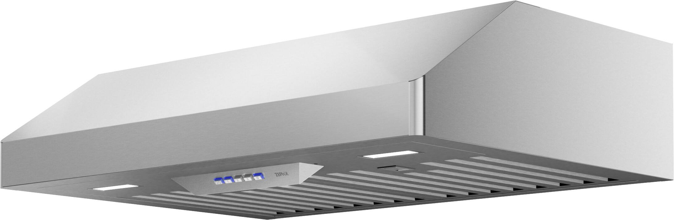 Angle. Zephyr - Gust II 30 in. 600 CFM Under Cabinet Mount Range Hood with LED Light - Stainless Steel.