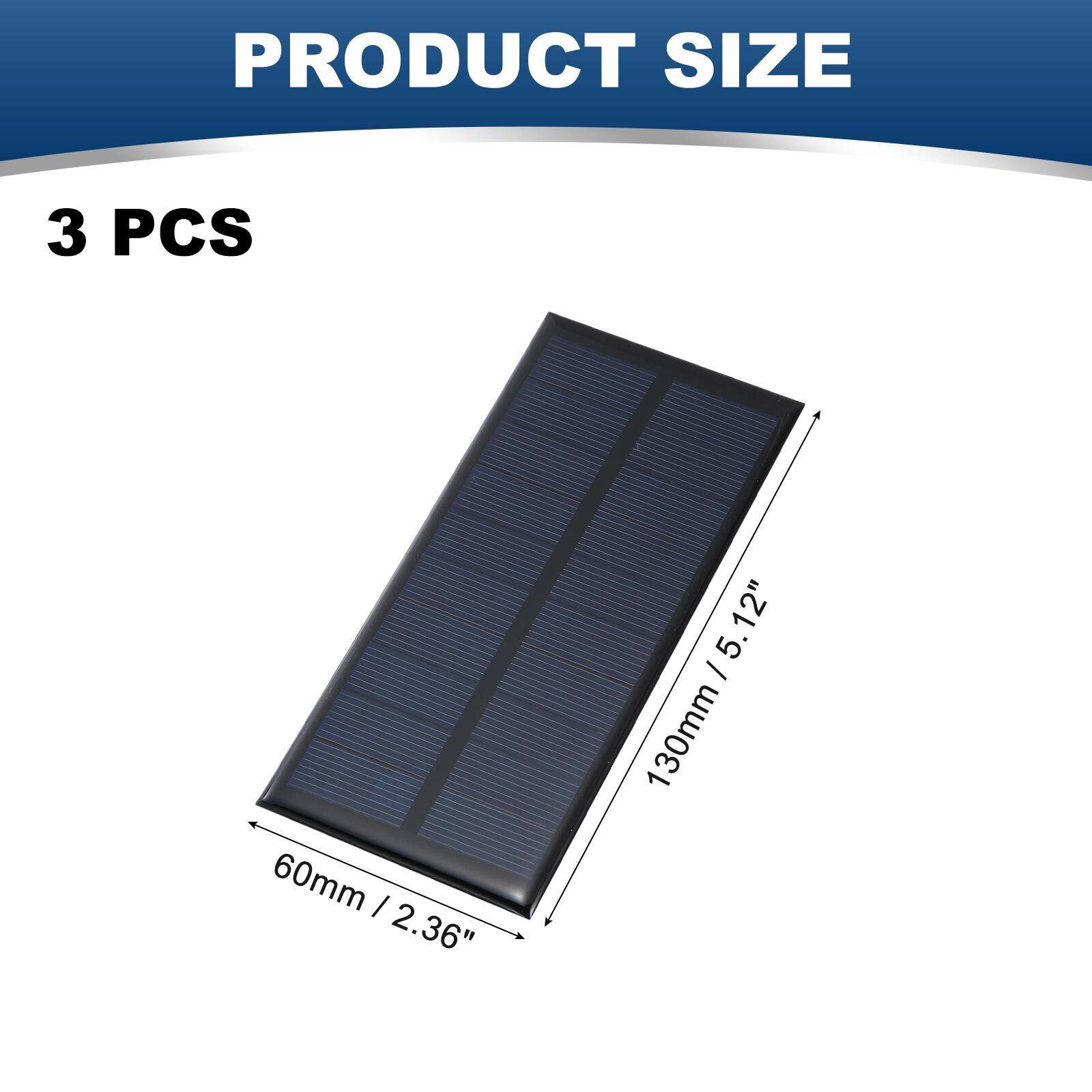 PRODUCT SIZE  
3 PCS  
60mm / 2.36"  
130mm / 5.12"