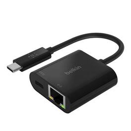 Belkin - INC001BK-BL Charge Adapter - USB-C To Ethernet - Black