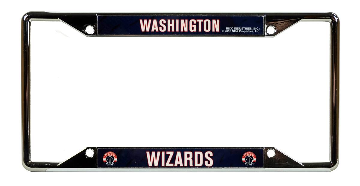 Washington Wizards EZ View License Plate Frame - Designed for Upper or Lower Corner License Plate Tabs