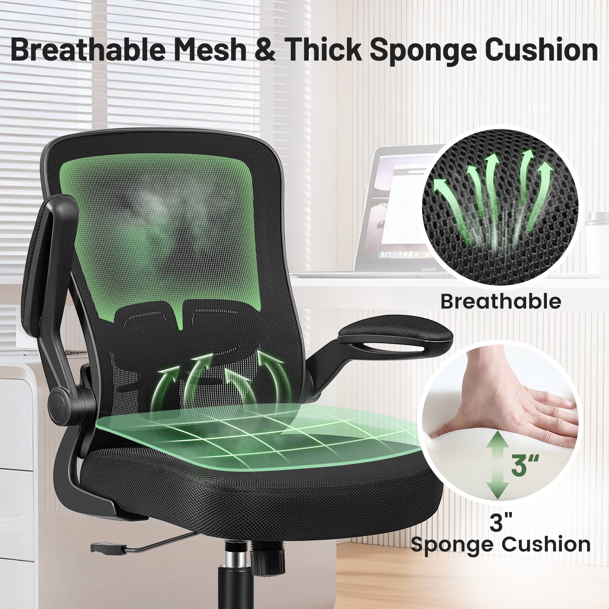 Breathable Mesh & Thick Sponge Cushion

3" Sponge Cushion