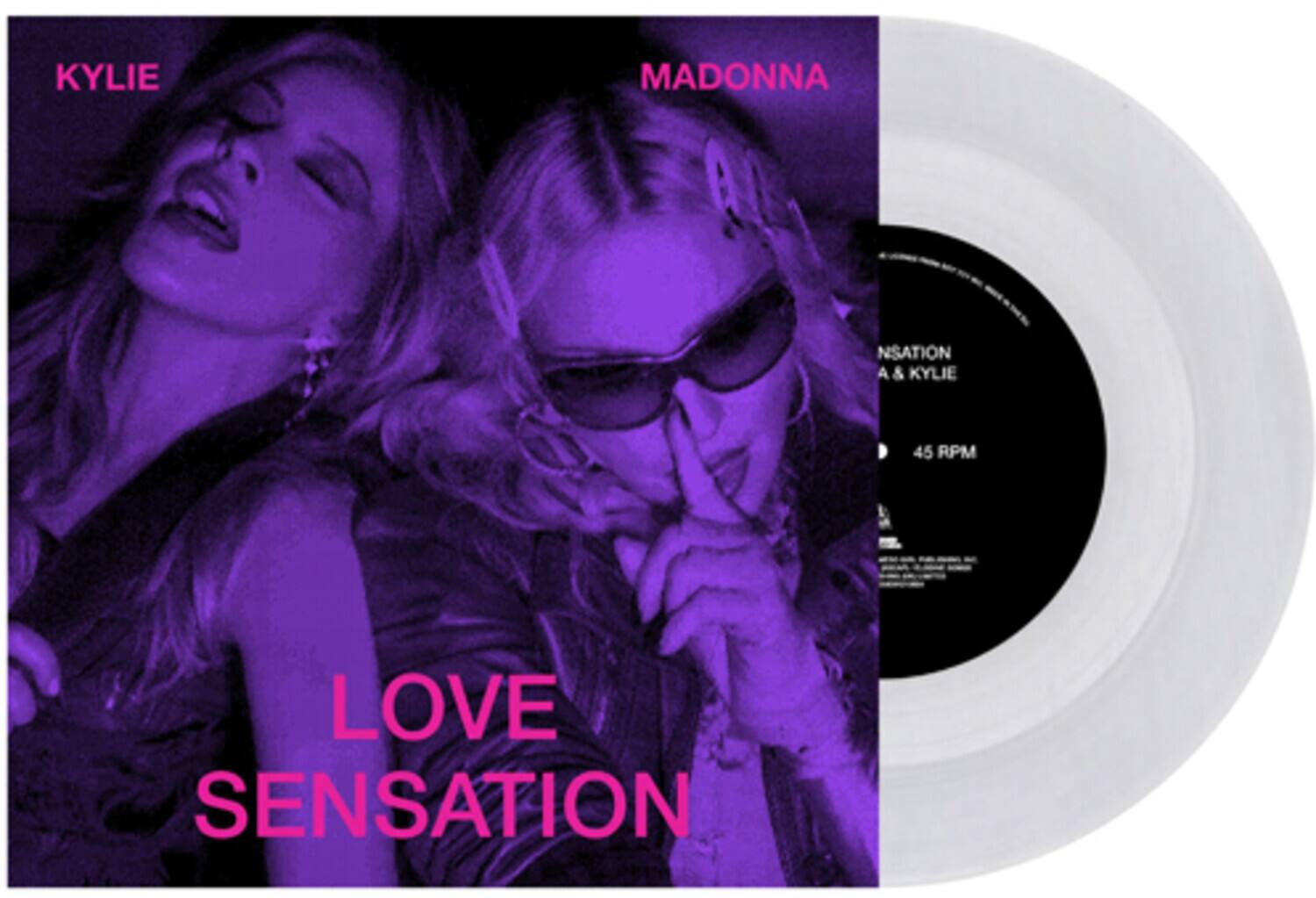 KYLIE  
MADONNA  
SENSATION A & KYLIE  
45 RPM  
LOVE SENSATION