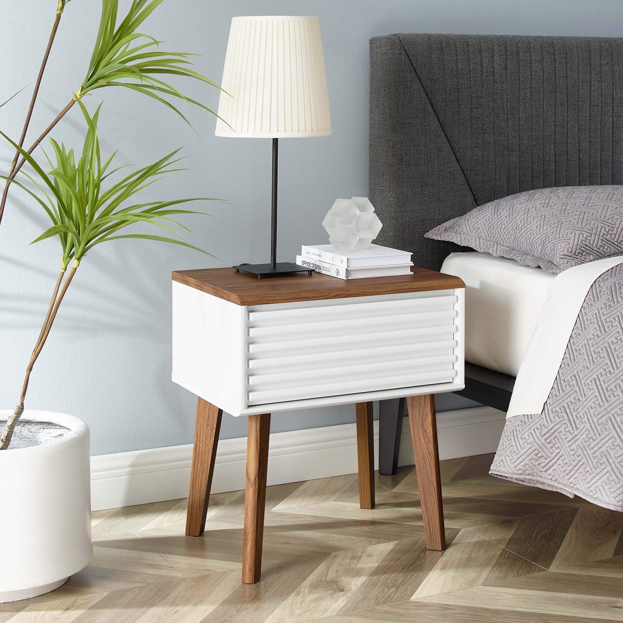Render End Table by Modway - Walnut White price history on PriceWatchPro