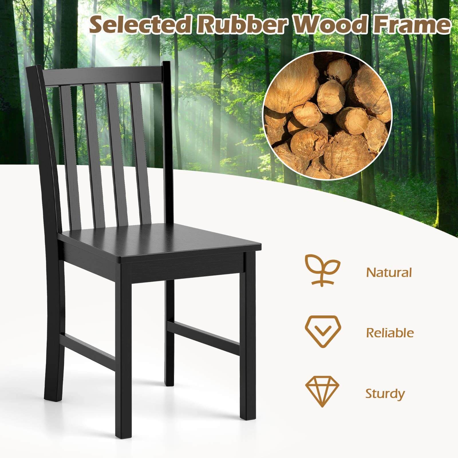 Selected Rubber Wood Frame

Natural  
Reliable  
Sturdy