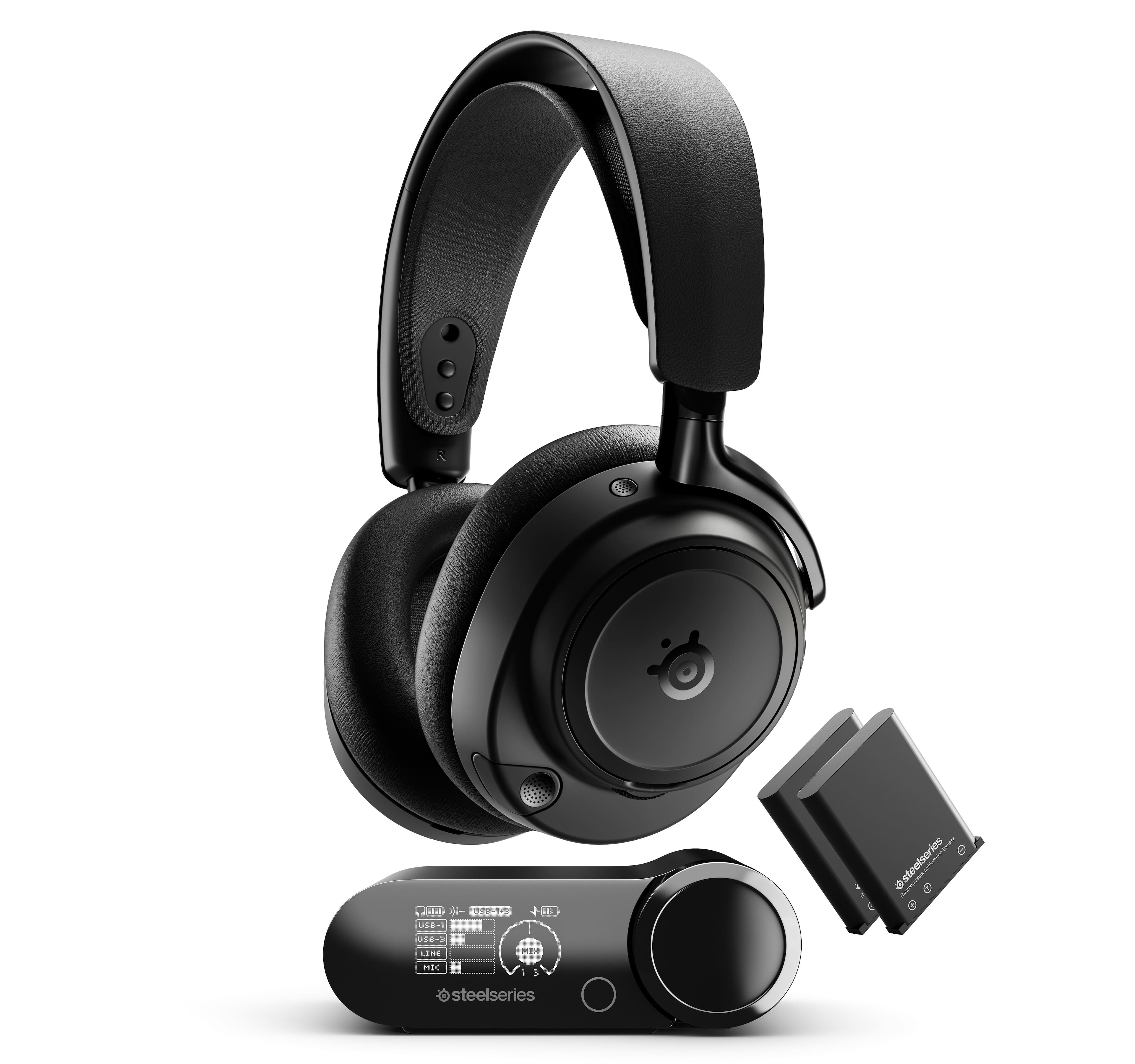SteelSeries - Arctis Nova Elite Wireless Multi Gaming Headset for PC,PS5, Xbox one and Series S/X, Switch, Switch 2 - Black - Front_Zoom