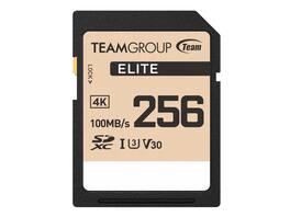 Team Group - 256GB Elite 4K SD Card UHS-I U3 V30 Read/Write Speed Up to 100/50MB/s (TESDXC256GIV3069)