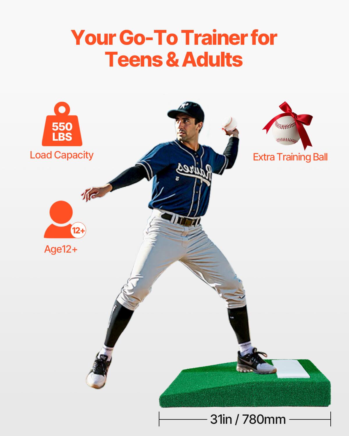 Your Go-To Trainer for Teens & Adults

550 LBS Load Capacity

Age 12+

Extra Training Ball

31in / 780mm