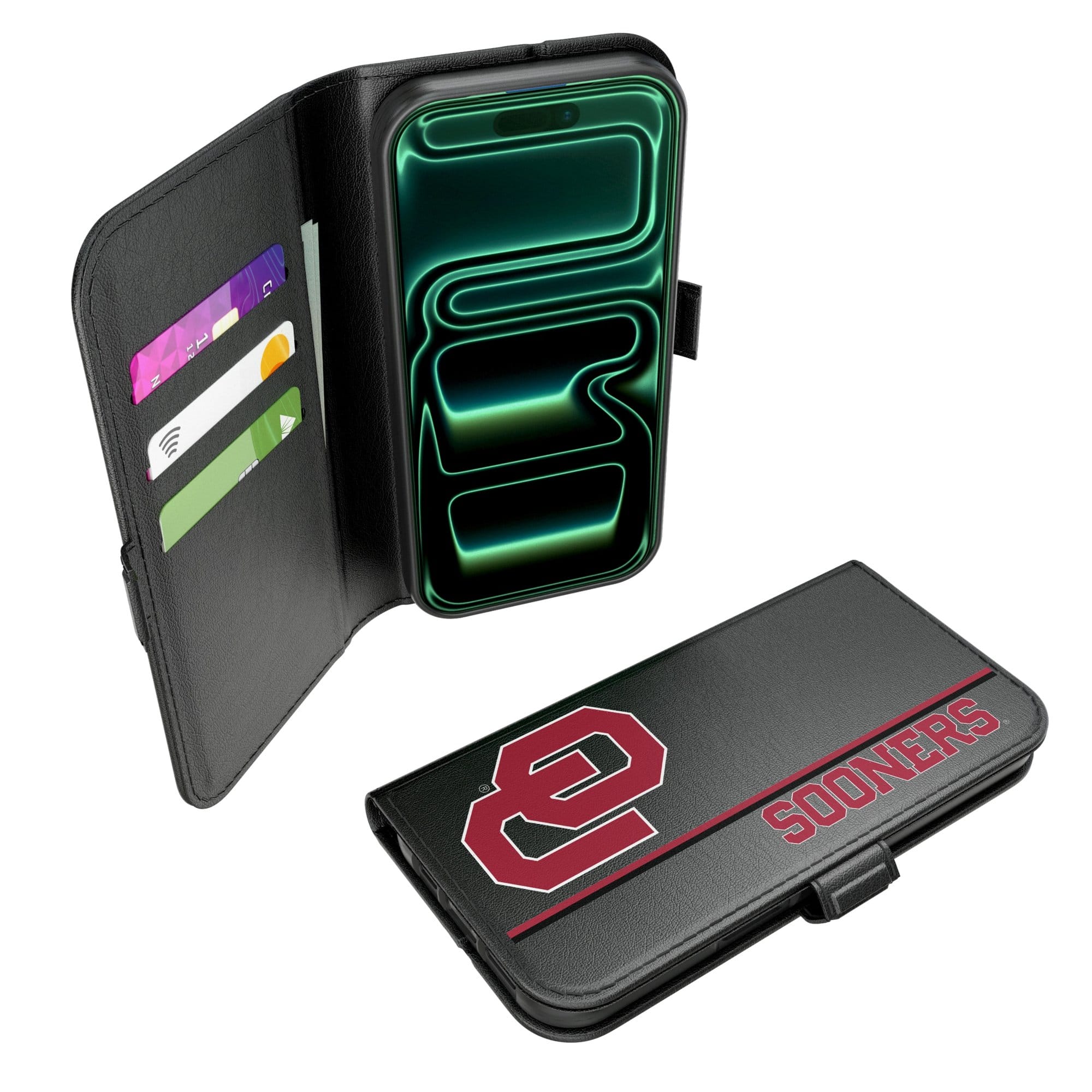 Keyscaper - NCAA - Oklahoma Sooners iPhone Folio 2.0 Case - 17 - Black price history on PriceWatchPro