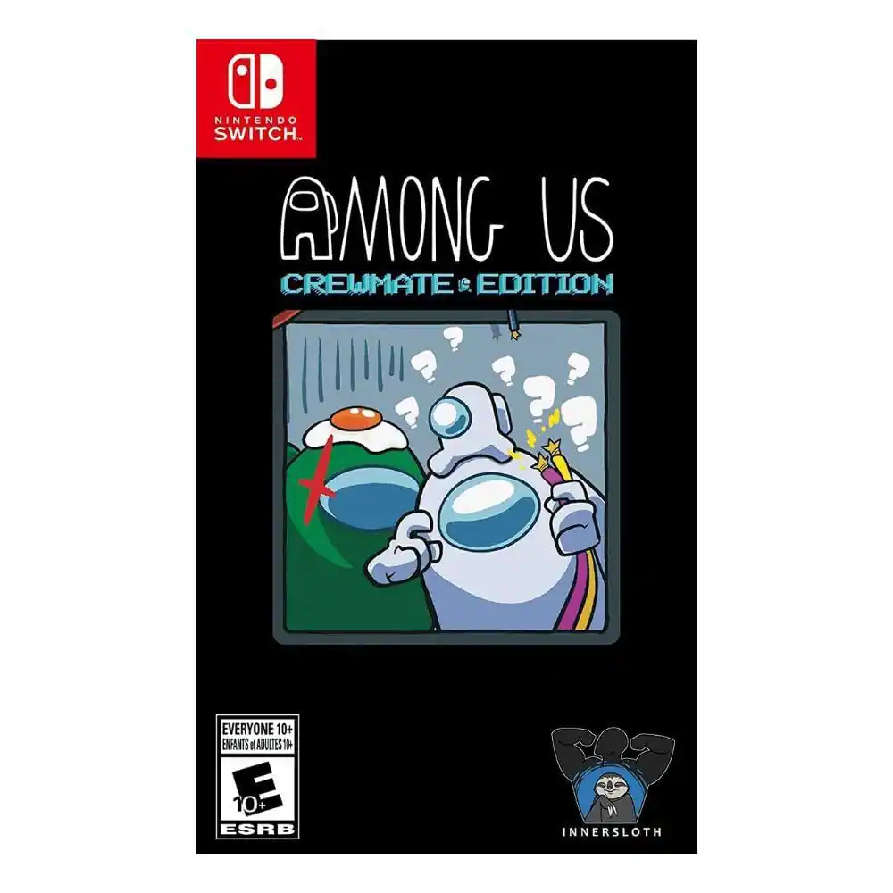 NINTENDO SWITCH. AMONG US CREWMATE EDITION. EVERYONE 10+ ENFANTS ADULTES 10+ ESRB INNERSLOTH - E10+ (Everyone 10+)