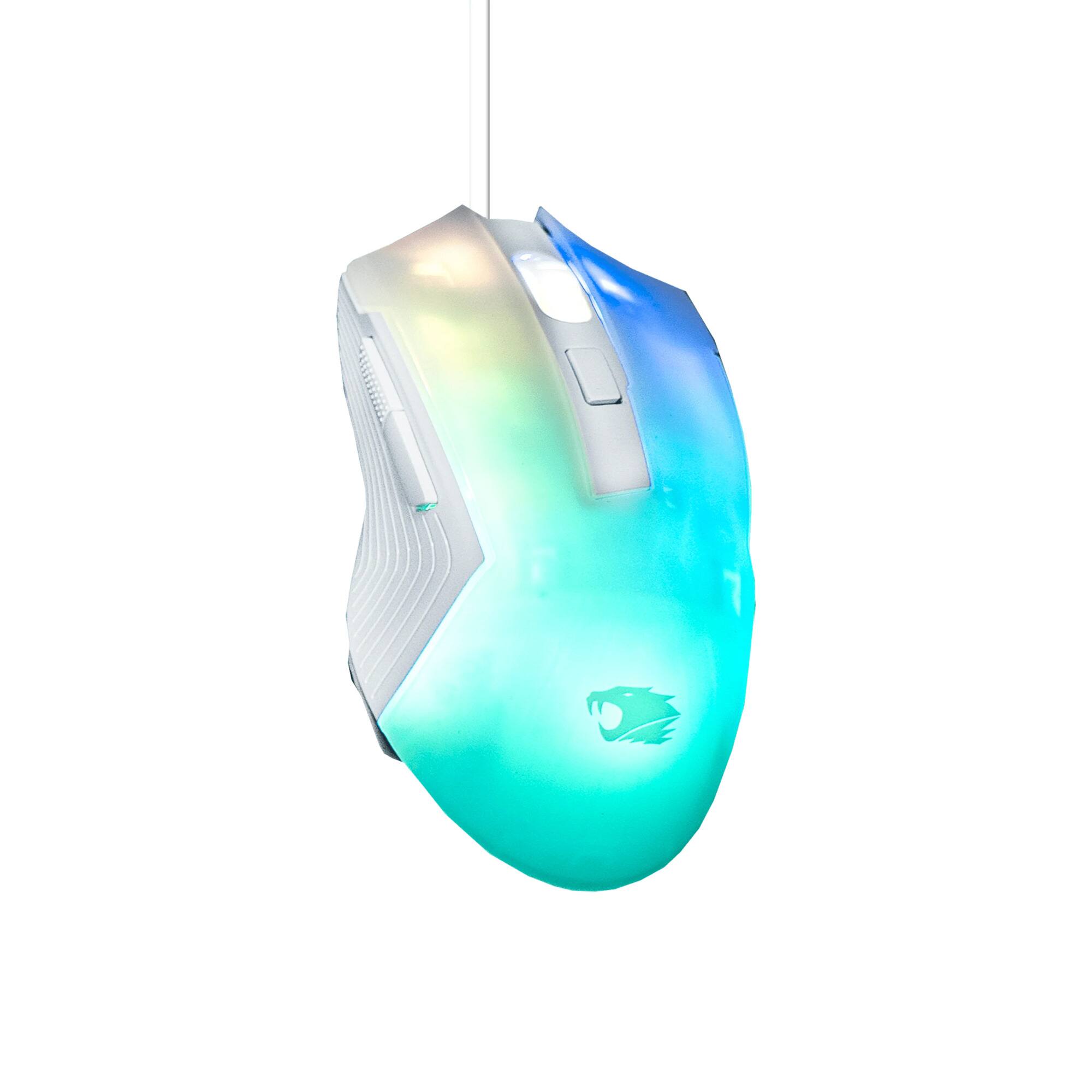 Left. iBUYPOWER - iBUYPOWER MK9 RGB Mechanical Gaming Keyboard and Mouse Combo - White, Tactile Brown Switches - White.