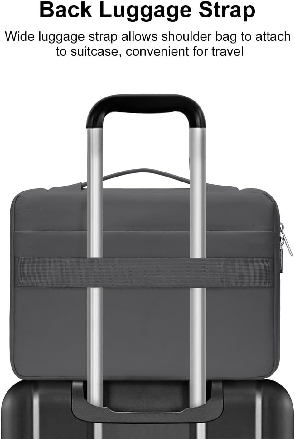 Back Luggage Strap

Wide luggage strap allows shoulder bag to attach to suitcase, convenient for travel