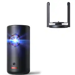 Nebula - Capsule 3 Laser Outdoor Portable Mini Wi-Fi Smart TV Projector with Gimbal Stand - Black