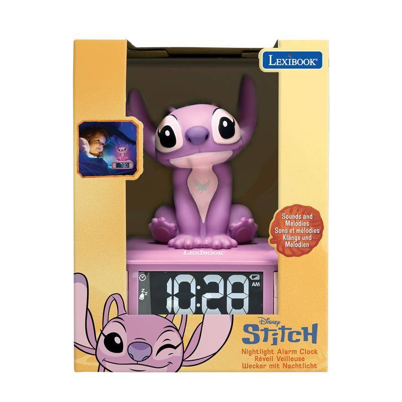 LEXIBOOK 280 Sounds and Melodies Sons et mélodies Klänge und Melodien LEXIBOOK AM Zz 10:28 Disney STITCH Nightlight Alarm Clock Réveil Veilleuse Wecker mit Nachtlicht
