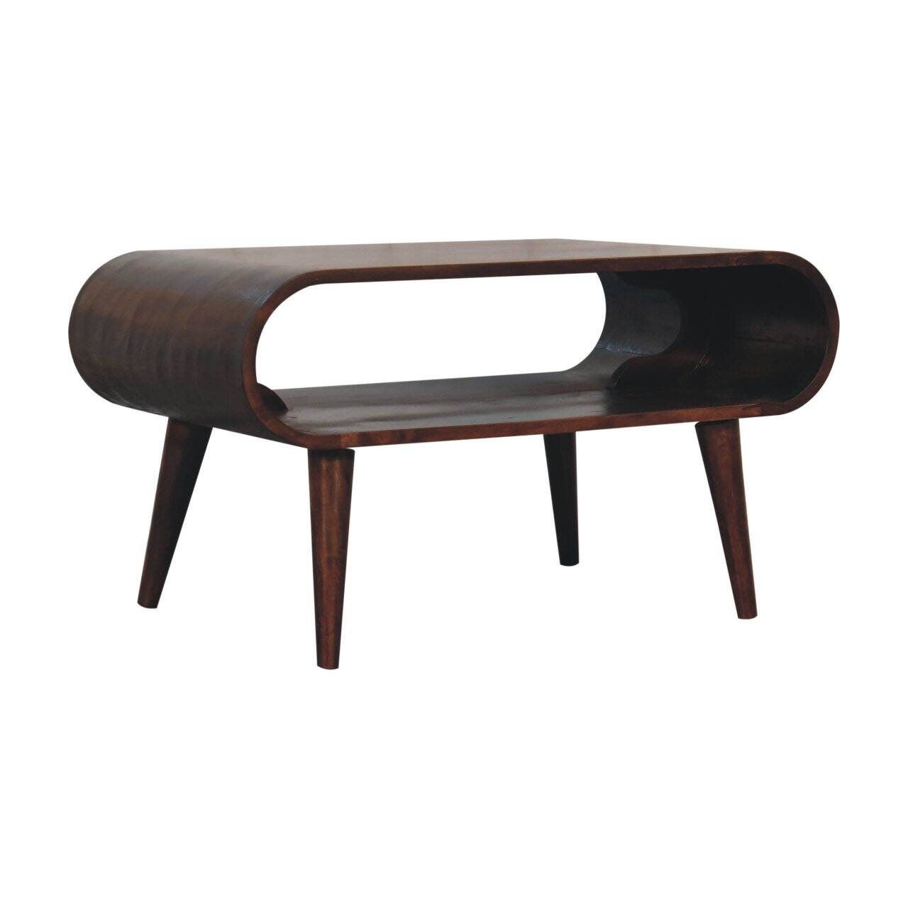 Back. Artisan Furniture - Open California Walnut Coffee Table - chestnut.