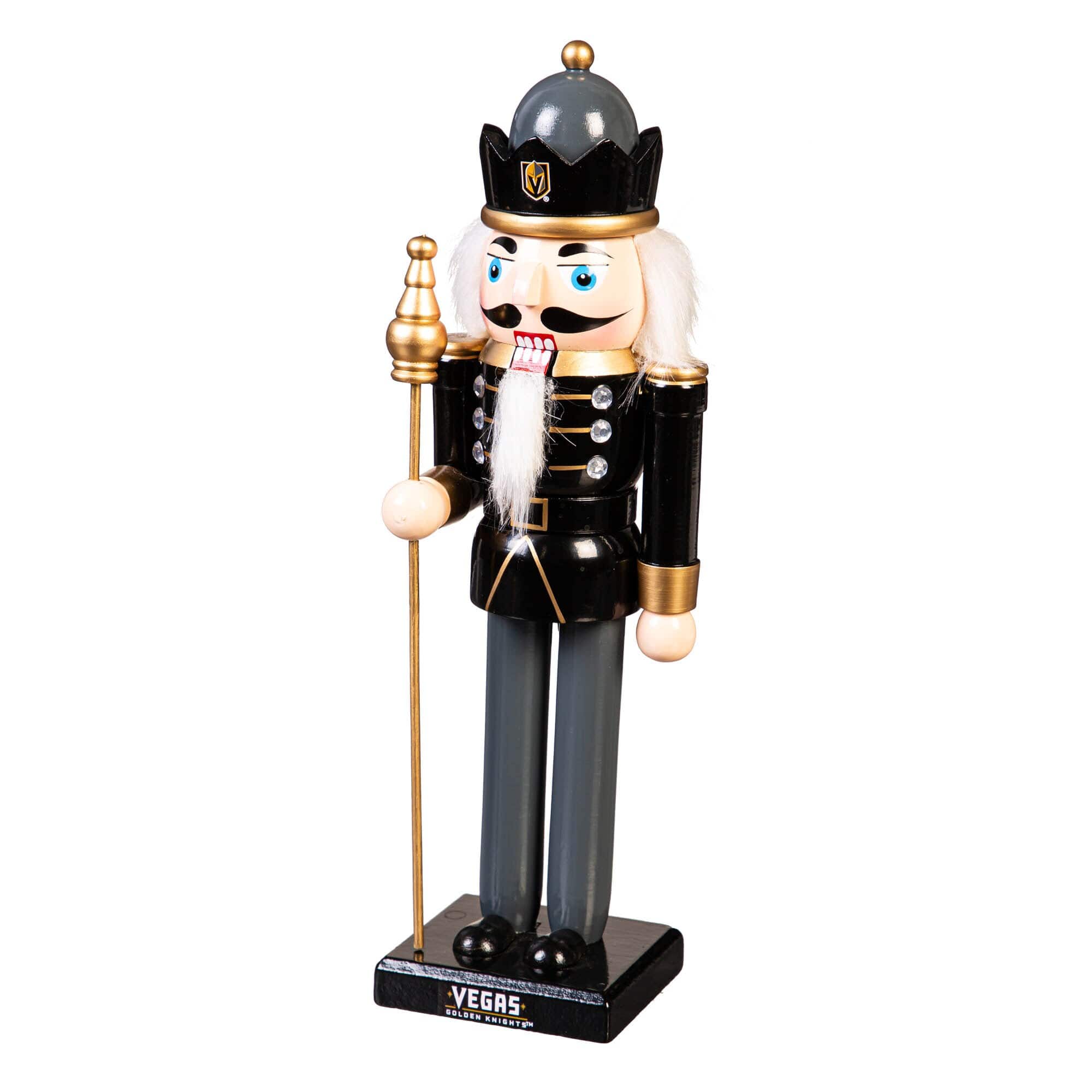 Evergreen Enterprises - Vegas Golden Knights 12" Wooden Nutcracker Statue - Multicolor