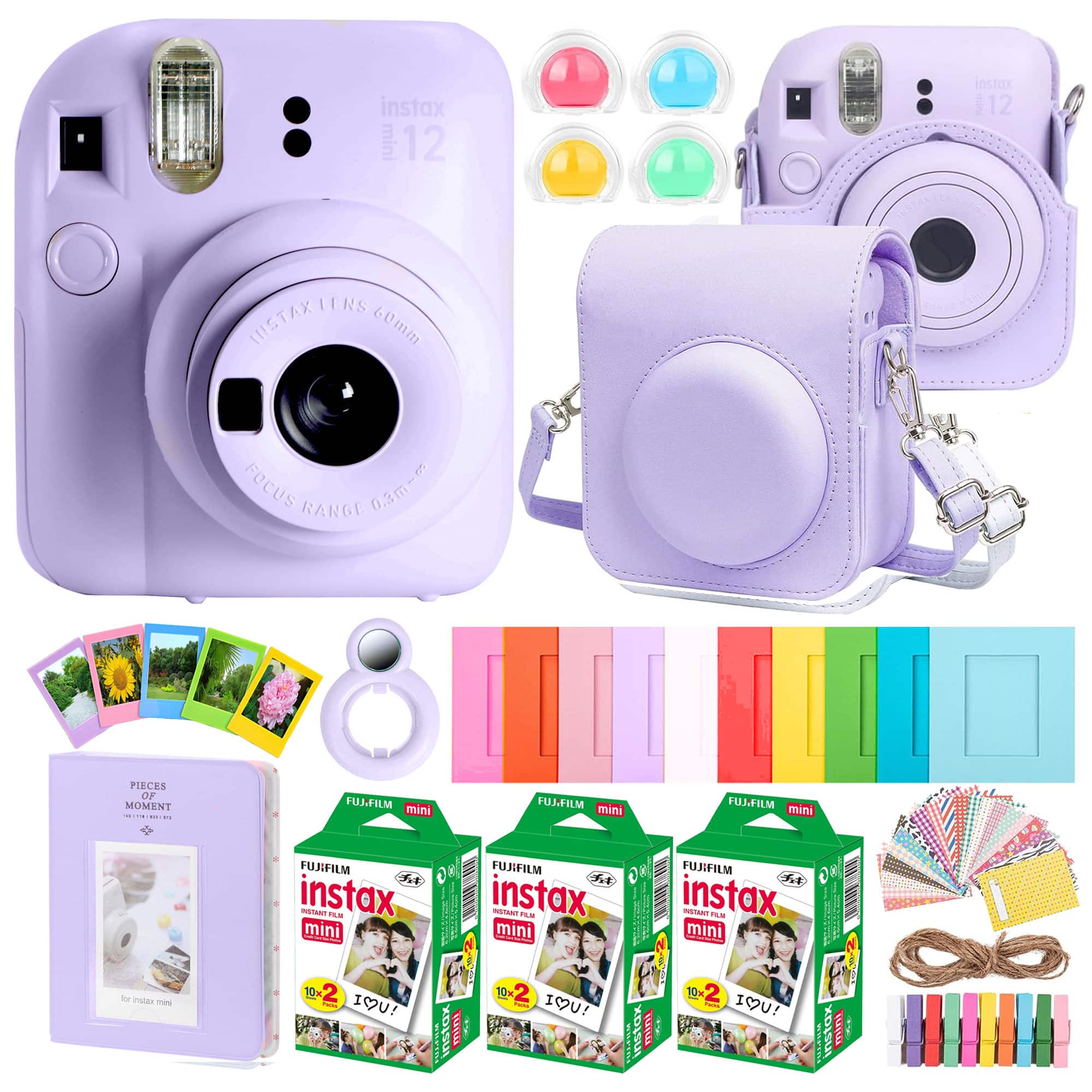 Fujifilm - Instax Mini 12 All-In-One Camera Bundle Accessory Gift Set - Lilac Purple price history on PriceWatchPro