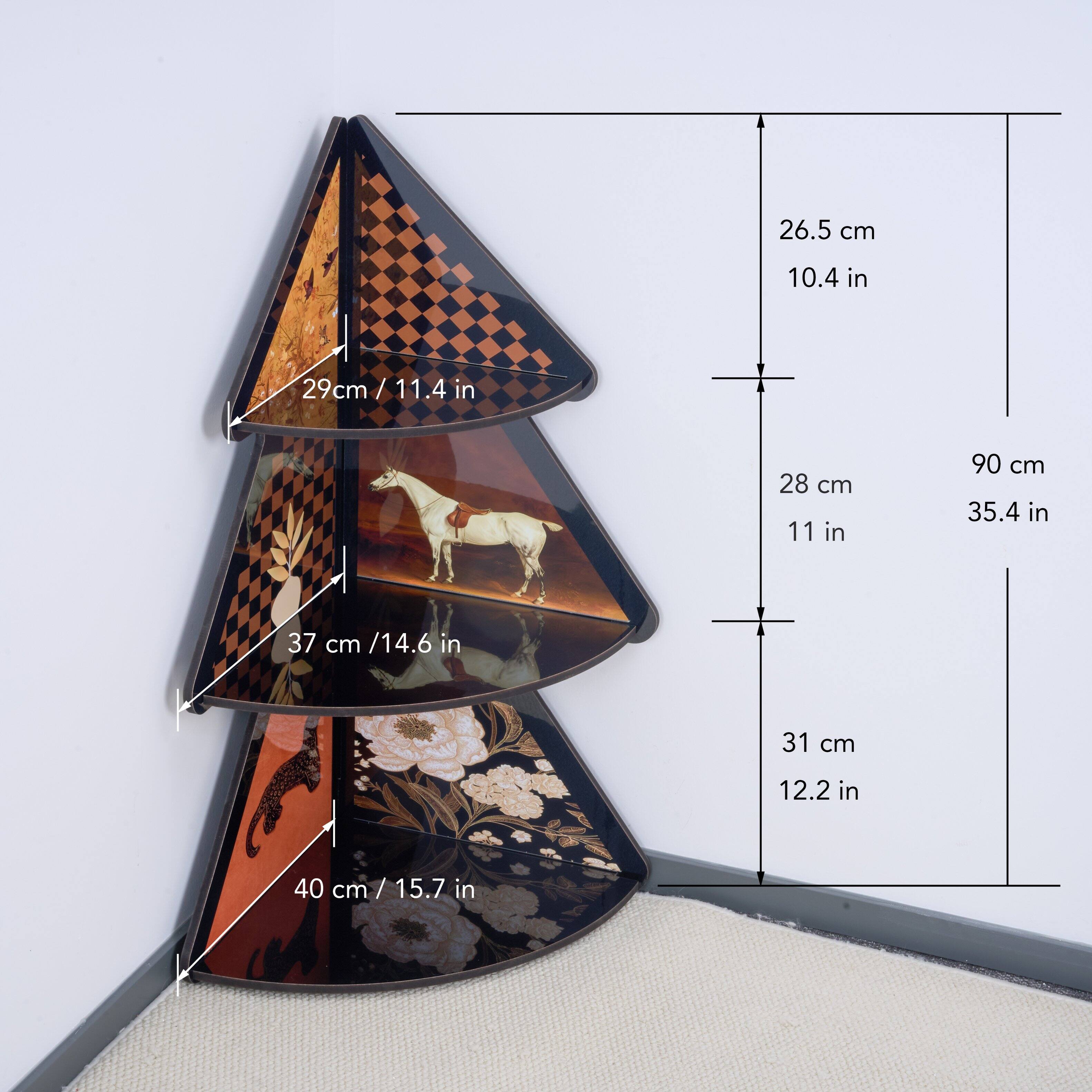 26.5 cm / 10.4 in  
29 cm / 11.4 in  
28 cm / 11 in  
90 cm / 35.4 in  
37 cm / 14.6 in  
31 cm / 12.2 in  
40 cm / 15.7 in