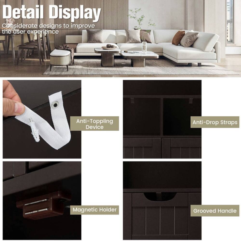 Detail Display  
Considerate designs to improve the user experience  

- Anti-Topping Device  
- Anti-Drop Straps  
- Magnetic Holder  
- Grooved Handle