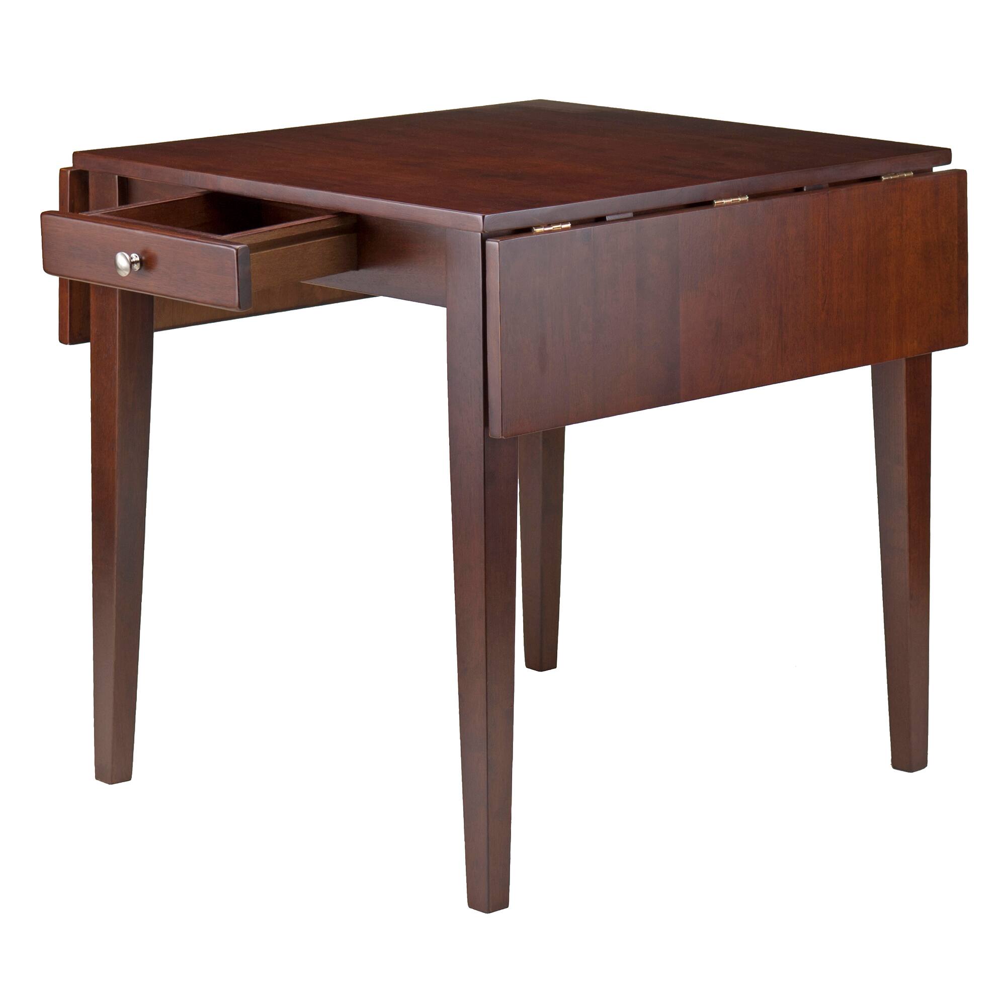 Alt View 3. Winsome Wood - Hamilton Double Drop Leaf Dining Table - Walnut.