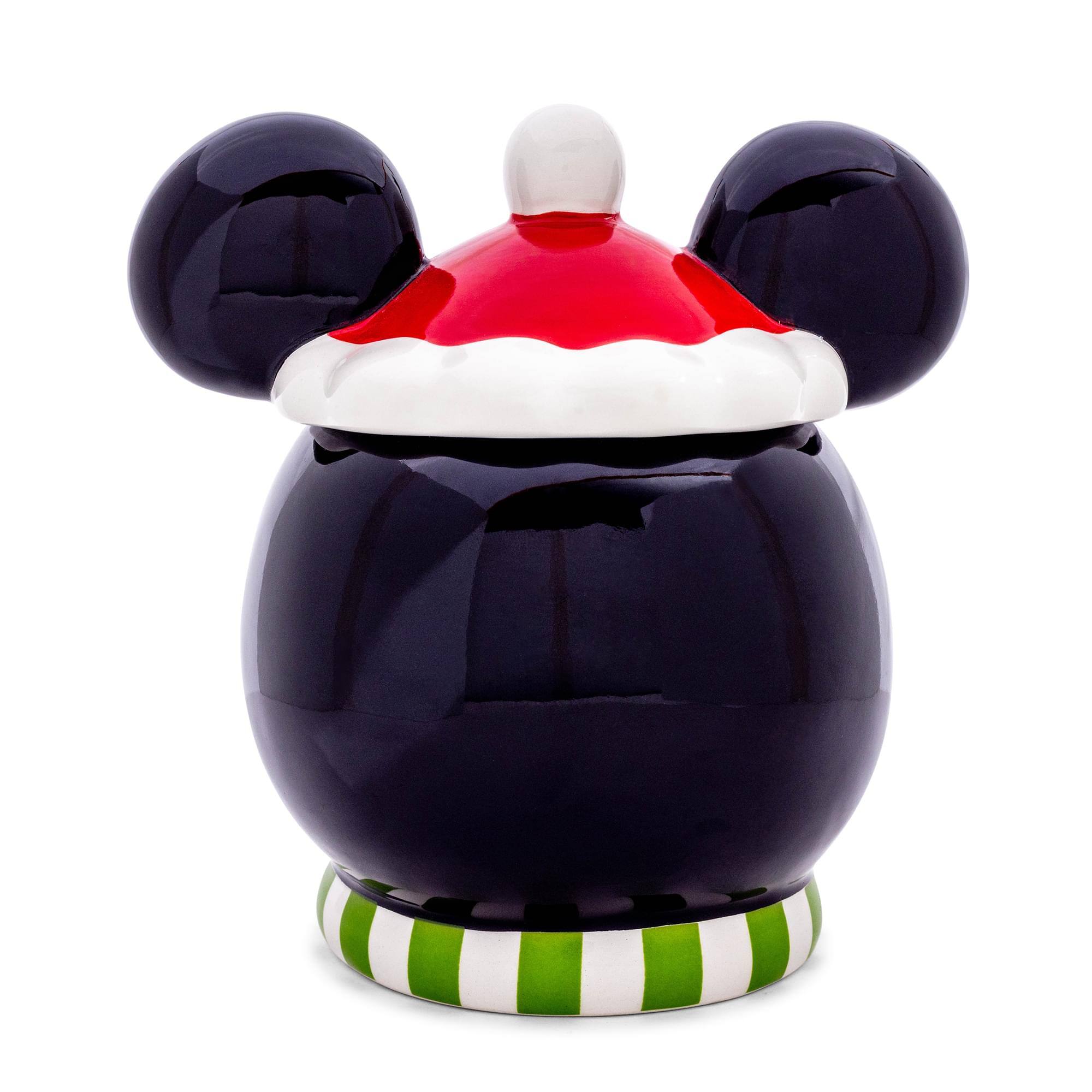 Alt View 2. Silver Buffalo - Disney Santa Mickey Mouse 6-inch Sculpted Ceramic Snack Jar - Multi-Colored.