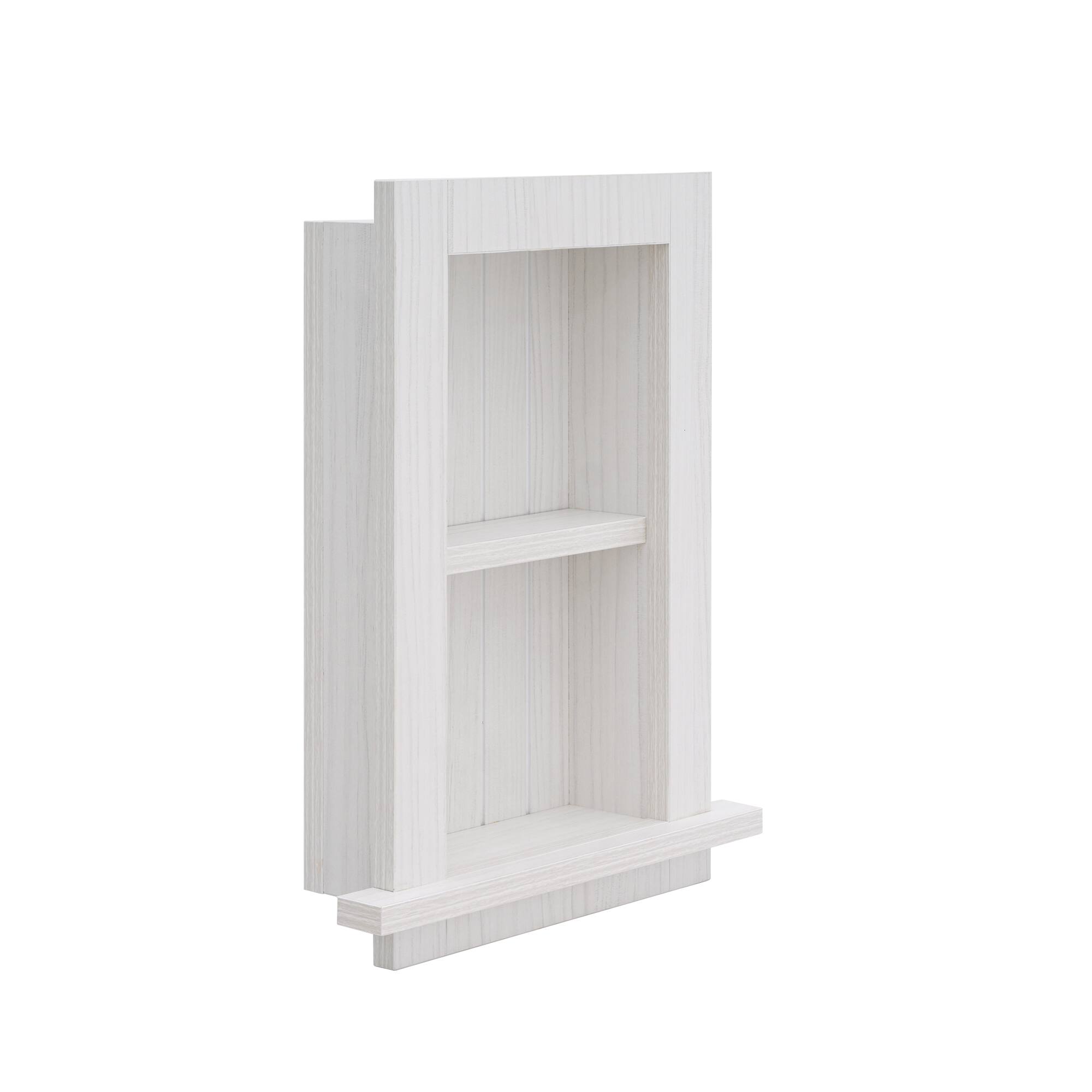 Alt View 10. AdirHome - Wood Wall Cabinet Recessed Wall Shelf - White.