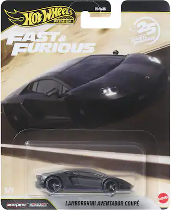 HNW46
Hot Wheels Premium
Fast & Furious
25 Years of Fast & Furious
5/5
Metal | Metal
Real Riders
Lamborghini Aventador Coupé
Mattel