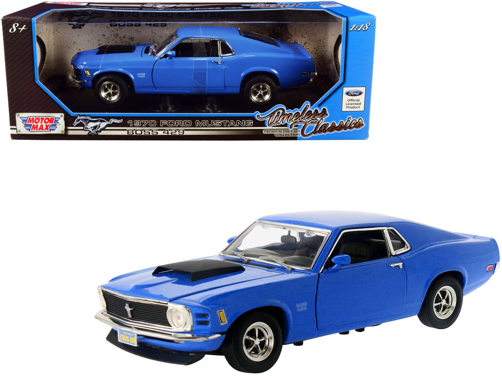 "1970 Ford Mustang Boss 429 Dark Blue ""Timeless Classics"" Series 1/18 Diecast Model Car by Motormax" price history on PriceWatchPro