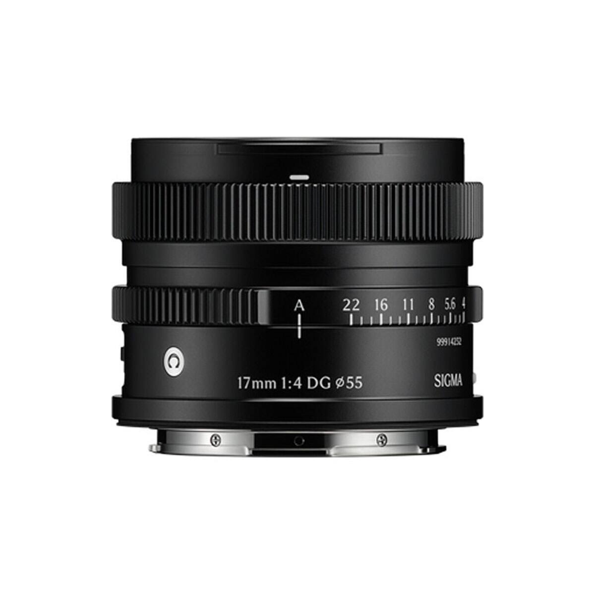 A 22 16 11 8 5.6 4  
99914222  
17mm 1:4 DG 55  
SIGMA