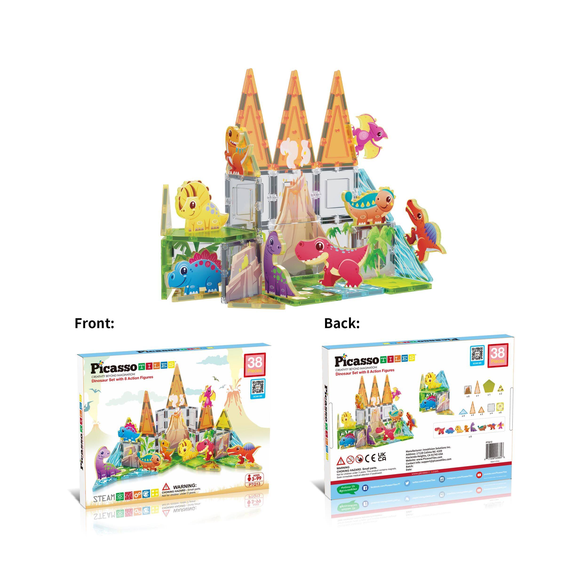 Front: Picasso Dinosaur Set with Action Figures
Back: Picasso Dinosaur Set with Action Figures