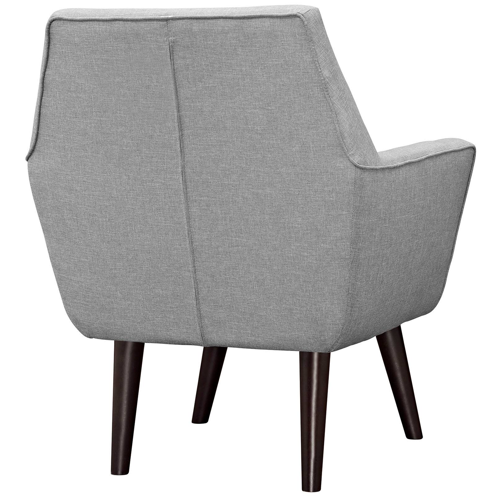 Back. Modway - Posit Upholstered Fabric Armchair by Modway - Light Gray.